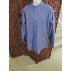 Mens LL Bean Wrinkle Resistant Shirt Long Sleeve Dress Shirt Size 17 1/2 - 37